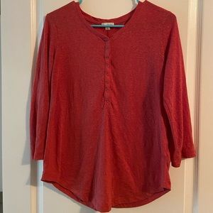 Gap Three Quarter Sleeve Henley